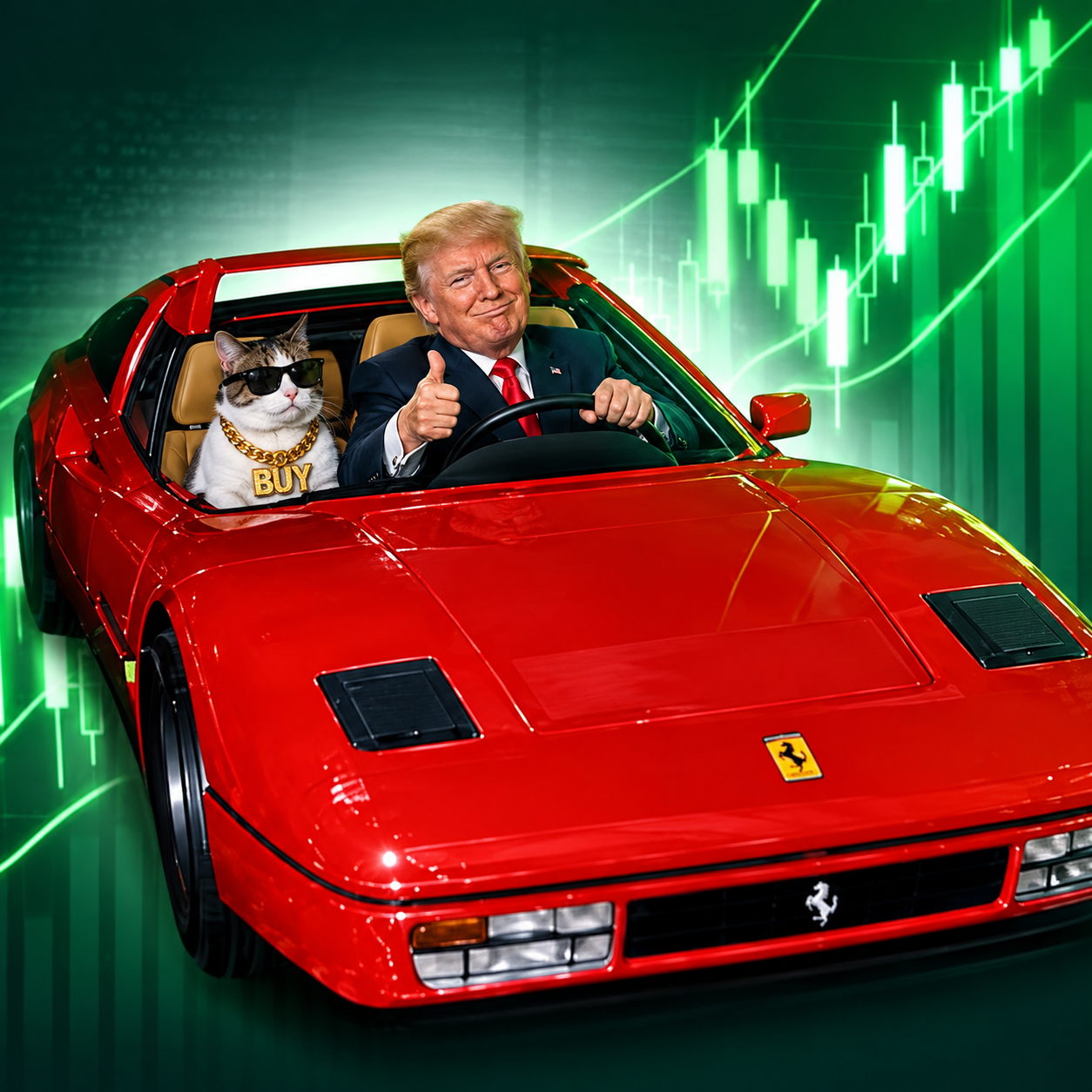 Trump Bought The Dip meme artwork